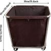 Shelf Movable Trolleys Hamper Laundry Linen Cart With Wheel Housekeeping Rolling Laundry Sorter Collector Trolley With Removable Bag/Beige/Super Thick view 4