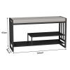 KAMPCO 3-Tier Shoe Rack Bench, Shoe Storage Bench for Entryway, Free Standing Change Shoe Bench for Bedroom Living Room Balcony, Black Metal Frame view 2