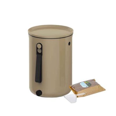Kitchen Compost Bin, Compost Bin Indoor Trash Can Small Composter, Compost Bucket with Sealed Lid and Faucet, Kitchen Countertop Garbage Can Composting System, Food Recycler Waste Bin with 500g/1.1lbs
