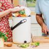 Kitchen Compost Bin, Compost Bin Indoor Trash Can Small Composter, Compost Bucket with Sealed Lid and Faucet, Kitchen Countertop Garbage Can Composting System, Food Recycler Waste Bin with 500g/1.1lbs view 4