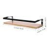 FUNOMOCYA Floating Bookshelf Wall-Mounted Storage Rack for Bathroom Restroom Kitchen Decor view 3