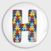 1 PCS Autism Special Education Accessories Glass Magnetic Refrigerator Magnet Monogram H Glass Fridge Magnets Custom Home Decorations Gifts Fridge Magnet Sticker for School Party Kitchen view 1