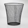 Amosfun Black Mesh Trash Can, Mesh Office Trash Can Open Top Waste Basket Bin Wire Garbage Can Recycling Garbage Container Fruit Vegetable Basket for Office Home view 2