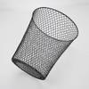Amosfun Black Mesh Trash Can, Mesh Office Trash Can Open Top Waste Basket Bin Wire Garbage Can Recycling Garbage Container Fruit Vegetable Basket for Office Home view 3