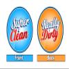 Super Clean Dishwasher Magnet Clean Dirty Sign, Strong Durable Clean Dirty, Doublesided 3.5X.3.5in Dishwasher & Washing Machine Magnet Sign Indicator, Super Clean Really Dirty Design, view 2