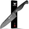 aisyoko Santoku Knife 5" inches-Japan 8C Super Steel 67 Layer Damascus Steel-Sharp Kitchen Knife-Full Tang ABS Anti-Skid Handle utility knife Cooking Knife with Luxury Gift Box view 1