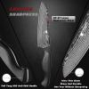aisyoko Santoku Knife 5" inches-Japan 8C Super Steel 67 Layer Damascus Steel-Sharp Kitchen Knife-Full Tang ABS Anti-Skid Handle utility knife Cooking Knife with Luxury Gift Box view 4