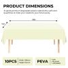 JHDZDHY 10 Pack Premium Disposable Plastic Tablecloth 54" X 108" Rectangle Table Cover for Birthdays Weddings Christmas Anniversary Buffet Table (Beige) view 2