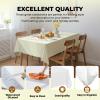 JHDZDHY 10 Pack Premium Disposable Plastic Tablecloth 54" X 108" Rectangle Table Cover for Birthdays Weddings Christmas Anniversary Buffet Table (Beige) view 4