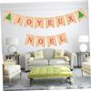 CIMAXIC Joyeux Noel Christmas Burlap Banner Party Decorations Hanging Christmas Decorations for Party view 2