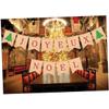 CIMAXIC Joyeux Noel Christmas Burlap Banner Party Decorations Hanging Christmas Decorations for Party view 4