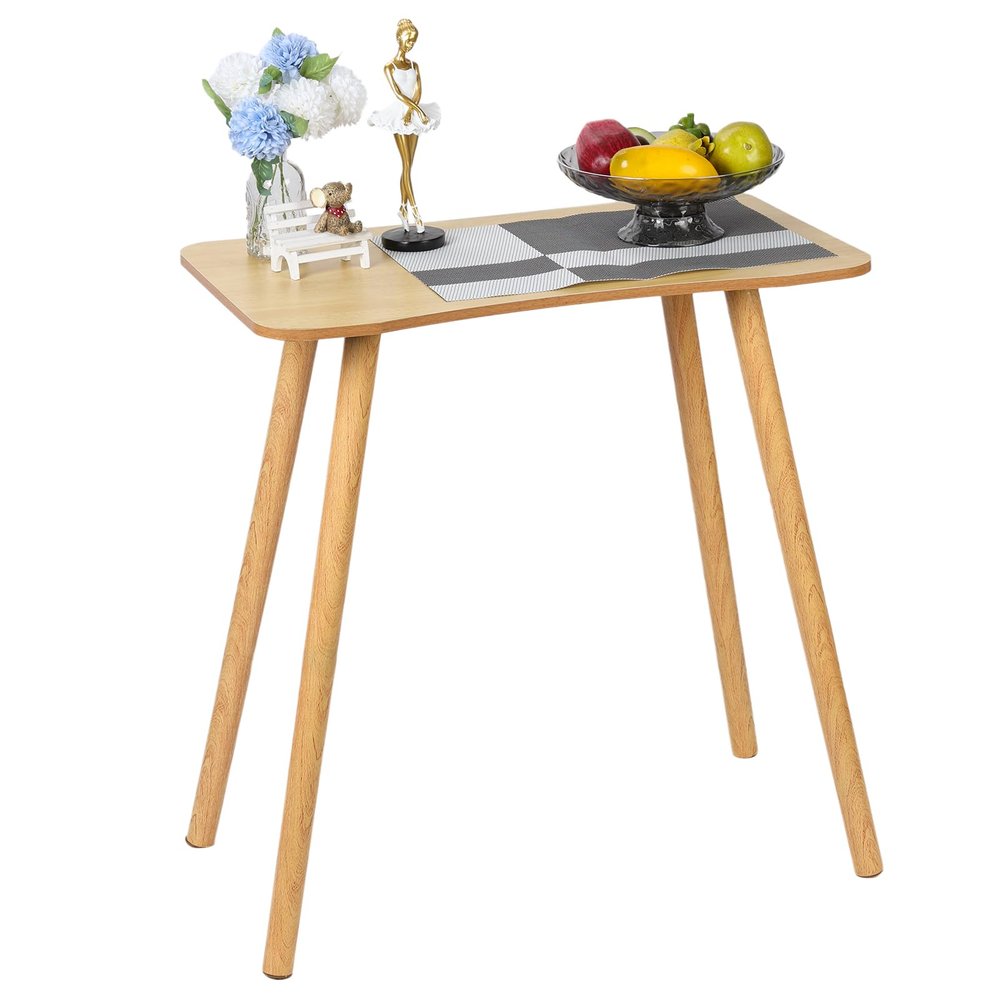 Computer Desk, Modern Simple Desk for Home Office Study Student Kids Writing Desk Modern Simple Table Arc Dining Table with Wooden Legs Dining Room Kitchen Table Furniture Leisure Table (Wooden)