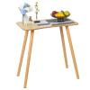Computer Desk, Modern Simple Desk for Home Office Study Student Kids Writing Desk Modern Simple Table Arc Dining Table with Wooden Legs Dining Room Kitchen Table Furniture Leisure Table (Wooden) view 1