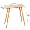 Computer Desk, Modern Simple Desk for Home Office Study Student Kids Writing Desk Modern Simple Table Arc Dining Table with Wooden Legs Dining Room Kitchen Table Furniture Leisure Table (Wooden) view 3