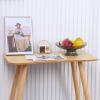 Computer Desk, Modern Simple Desk for Home Office Study Student Kids Writing Desk Modern Simple Table Arc Dining Table with Wooden Legs Dining Room Kitchen Table Furniture Leisure Table (Wooden) view 4