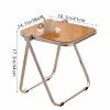 ZPRYZHD Transparent Acrylic Table Portable, with Metal Frame, no Assembly Required Foldable Snack Coffee Table Suitable for Bed, Sofa, Living Room, Bedroom (Color : Smoky Gray) view 2