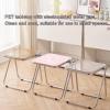 ZPRYZHD Transparent Acrylic Table Portable, with Metal Frame, no Assembly Required Foldable Snack Coffee Table Suitable for Bed, Sofa, Living Room, Bedroom (Color : Smoky Gray) view 4