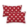 AEIOAE 4th of July Decorations Pillow Covers 12x20 Inch Set of 2, Independence Day Red Stars Throw Pillows Linen Farmhouse Holiday Patriotic Cushion Case for Sofa Living Room Outdoor Decor view 1