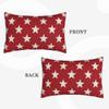 AEIOAE 4th of July Decorations Pillow Covers 12x20 Inch Set of 2, Independence Day Red Stars Throw Pillows Linen Farmhouse Holiday Patriotic Cushion Case for Sofa Living Room Outdoor Decor view 4