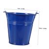 FUNOMOCYA 4pcs Iron Flower Bucket with Handles, Blue Desktop Planters view 3