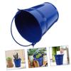 FUNOMOCYA 4pcs Iron Flower Bucket with Handles, Blue Desktop Planters view 4