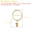 16 Pcs Curtain Rings with Clips, Window Clip Rings Curtain Hooks Hangers Clip Rings for Hanging Drapery Drapes Bows, 1.5 Inch Diameter, Gold view 2