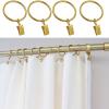 16 Pcs Curtain Rings with Clips, Window Clip Rings Curtain Hooks Hangers Clip Rings for Hanging Drapery Drapes Bows, 1.5 Inch Diameter, Gold view 4