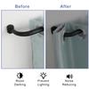 2 Pack 1Inch Diameter Wrap Around Curtain Rods, 28-48Inch Adjustable Length Room Darking Curtain Rods with Aluminum Finials and Brackets, Matte Black view 3