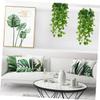 FUNOMOCYA Simulated Rattans Leaves Wall Art Green Hanging Plants for Garden Adornments view 3