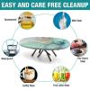Barsada Marble Print Tablecloth Oval Waterproof & Stain Resistant Elastic Table Cloth Oval Tablecloth Table Cloth Oval Table for Dining Camping Indoor and Outdoor Fits for 52 x 70 Oval Table view 3