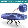 Barsada Marble Print Oval Tablecloth Fitted Waterproof & Stain Resistant Elastic Tablecloths for Oval Tables Cover Table for Dining/Party/Buffet/Wedding Fits for 42 x 60 Oval Table view 2