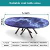 Barsada Marble Print Oval Tablecloth Fitted Waterproof & Stain Resistant Elastic Tablecloths for Oval Tables Cover Table for Dining/Party/Buffet/Wedding Fits for 42 x 60 Oval Table view 4