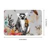 Dwrepo Animals Lemur Flowers Pattern Print Bathroom Rugs Absorbent Microfiber Bath Mat Flannel Area Rug Rubber Backing Non Slip Door Mat for Outdoor Indoor Home Entry Mat 24 x 16 in, White view 3