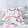 SEVENBABU Abstract 3 PCS Towel Set - Contains Absorbent Bath Towels/Hand Towels/Wash Cloths, Quick Dry Bathroom Towel Soft Towel Sets for Bathroom,Geometric Paint Brush Circle Pink Gray view 3