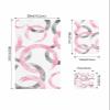 SEVENBABU Abstract 3 PCS Towel Set - Contains Absorbent Bath Towels/Hand Towels/Wash Cloths, Quick Dry Bathroom Towel Soft Towel Sets for Bathroom,Geometric Paint Brush Circle Pink Gray view 4