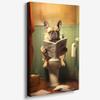Reateforin Funny Bathroom Wall Decor Art Dog Wall Art for Bathroom Funny Animal Canvas Print Painting for Bedroom Cute Bathroom Pictures Decor,Funny Bathroom Decor Bathroom Art 28x40 Inches view 1