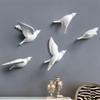 RNQZ 5pcs Bird Wall Art 3D Resin Wall Decoration Flying Bird Sculptures Hanging Wall Decor Bird Statue Figurine Animal Wall Sculptures for Living Dining Room Bird Decor view 2