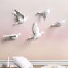 RNQZ 5pcs Bird Wall Art 3D Resin Wall Decoration Flying Bird Sculptures Hanging Wall Decor Bird Statue Figurine Animal Wall Sculptures for Living Dining Room Bird Decor view 3