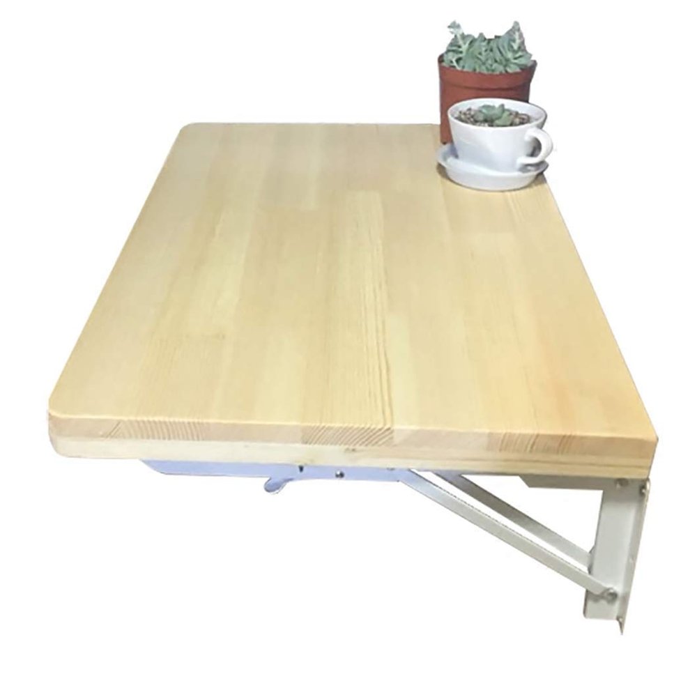 Wall Mounted Table Fold Out Convertible Desk Multi-Function Computer Writing Floating Desk Workbench Home Office Wood Wall Hanging Desk