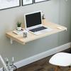 Wall Mounted Table Fold Out Convertible Desk Multi-Function Computer Writing Floating Desk Workbench Home Office Wood Wall Hanging Desk view 2