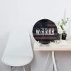 Brain Cancer Warrior Awareness Ribbon Wall Clock Oil Painting Round Decor Non Ticking for Home Office School view 4