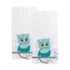 Hapuxt Hand Bath Towels for Bathroom Set of 2 Cute Turquoise Owl Tree Branches Shower Towel Water Absorbent Soft Microfiber Face Body Towel Kitchen Gym Spa Salon 30x15Inches view 1