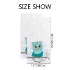 Hapuxt Hand Bath Towels for Bathroom Set of 2 Cute Turquoise Owl Tree Branches Shower Towel Water Absorbent Soft Microfiber Face Body Towel Kitchen Gym Spa Salon 30x15Inches view 3