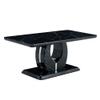 43" Modern Coffee Table for Living Room, Faux Marble Coffee Table with Minimalist Luxury Design, Rectangle Coffee Table view 1