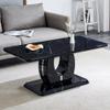 43" Modern Coffee Table for Living Room, Faux Marble Coffee Table with Minimalist Luxury Design, Rectangle Coffee Table view 2