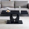 43" Modern Coffee Table for Living Room, Faux Marble Coffee Table with Minimalist Luxury Design, Rectangle Coffee Table view 4