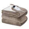 Bedsure Electric Blanket Full Size - Soft Flannel Heated Blanket, Fast Heating with 10 Time Settings & 6 Heat Settings, Warm Gift for Grandma (72x84 inches, Taupe) view 1