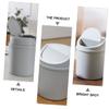 VILLFUL Plastic Desktop Waste Bins Small Trash Can with Lid for Bedroom Bathroom view 3