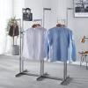 Floor-Standing Metal Garment Rack - Clothes Shelves Heavy Duty 6 Way Rack, Adjustable Lifting Retail Hanging Clothing Rack, Rack For Hanging Clothes Retail Display, Shirt Garment Pipe Rack ( Color : S view 1