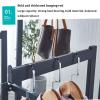 Floor-Standing Metal Garment Rack - Clothes Shelves Heavy Duty 6 Way Rack, Adjustable Lifting Retail Hanging Clothing Rack, Rack For Hanging Clothes Retail Display, Shirt Garment Pipe Rack ( Color : S view 3